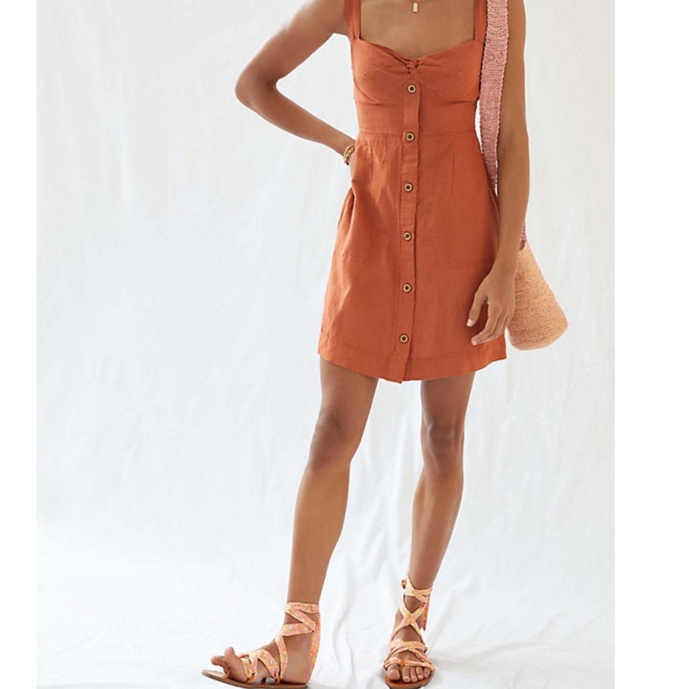 ❌ SOLD New Anthropologie by Maeve twist front mini dress XL